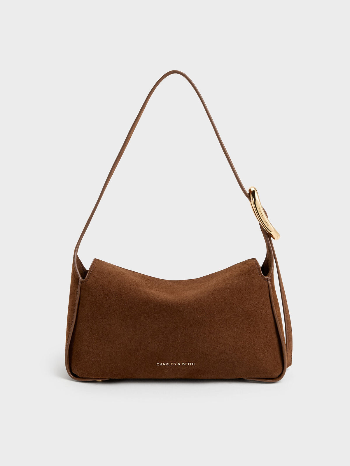 CHARLES & KEITH Recommended / Aislin Shoulder Bag - Pecan Brown