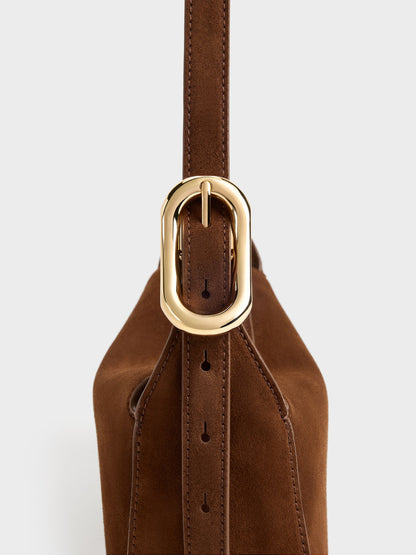 CHARLES & KEITH Recommended / Aislin Shoulder Bag - Pecan Brown