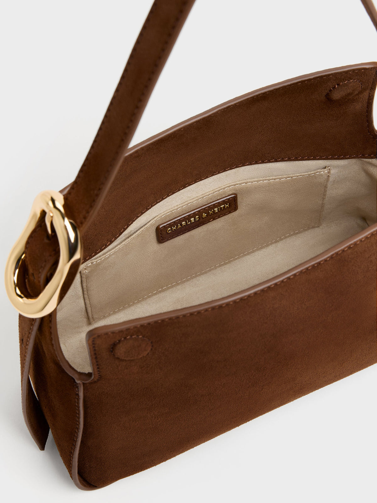 CHARLES & KEITH Recommended / Aislin Shoulder Bag - Pecan Brown