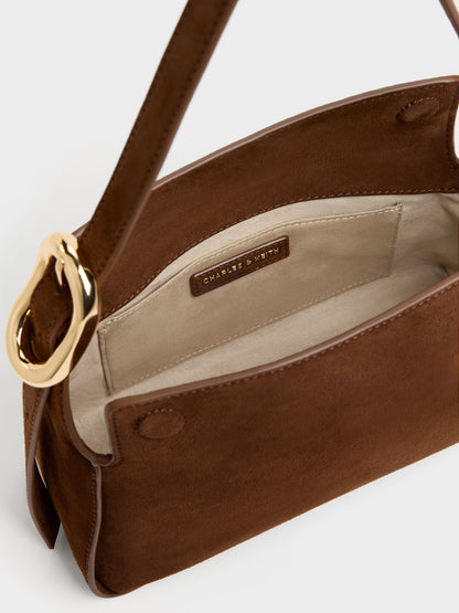 CHARLES & KEITH Recommended / Aislin Shoulder Bag - Pecan Brown