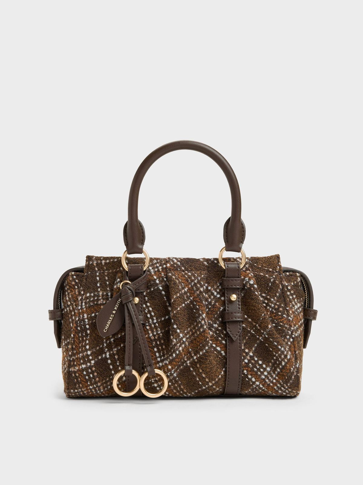 CHARLES & KEITH Special Offer / Britton Checkered Top Handle Tote Bag - Multi