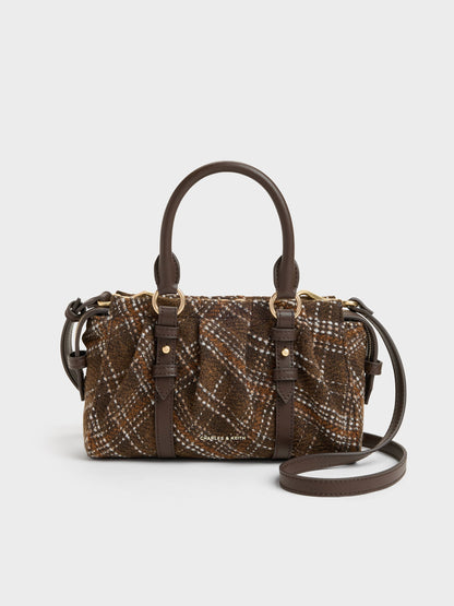 CHARLES & KEITH Special Offer / Britton Checkered Top Handle Tote Bag - Multi