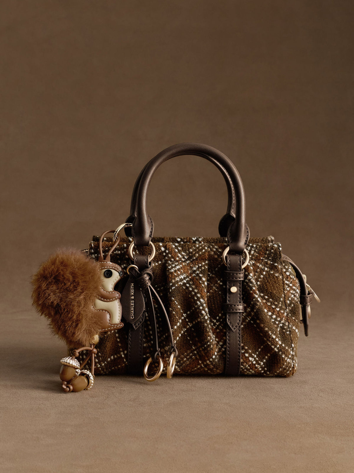 CHARLES & KEITH Special Offer / Britton Checkered Top Handle Tote Bag - Multi