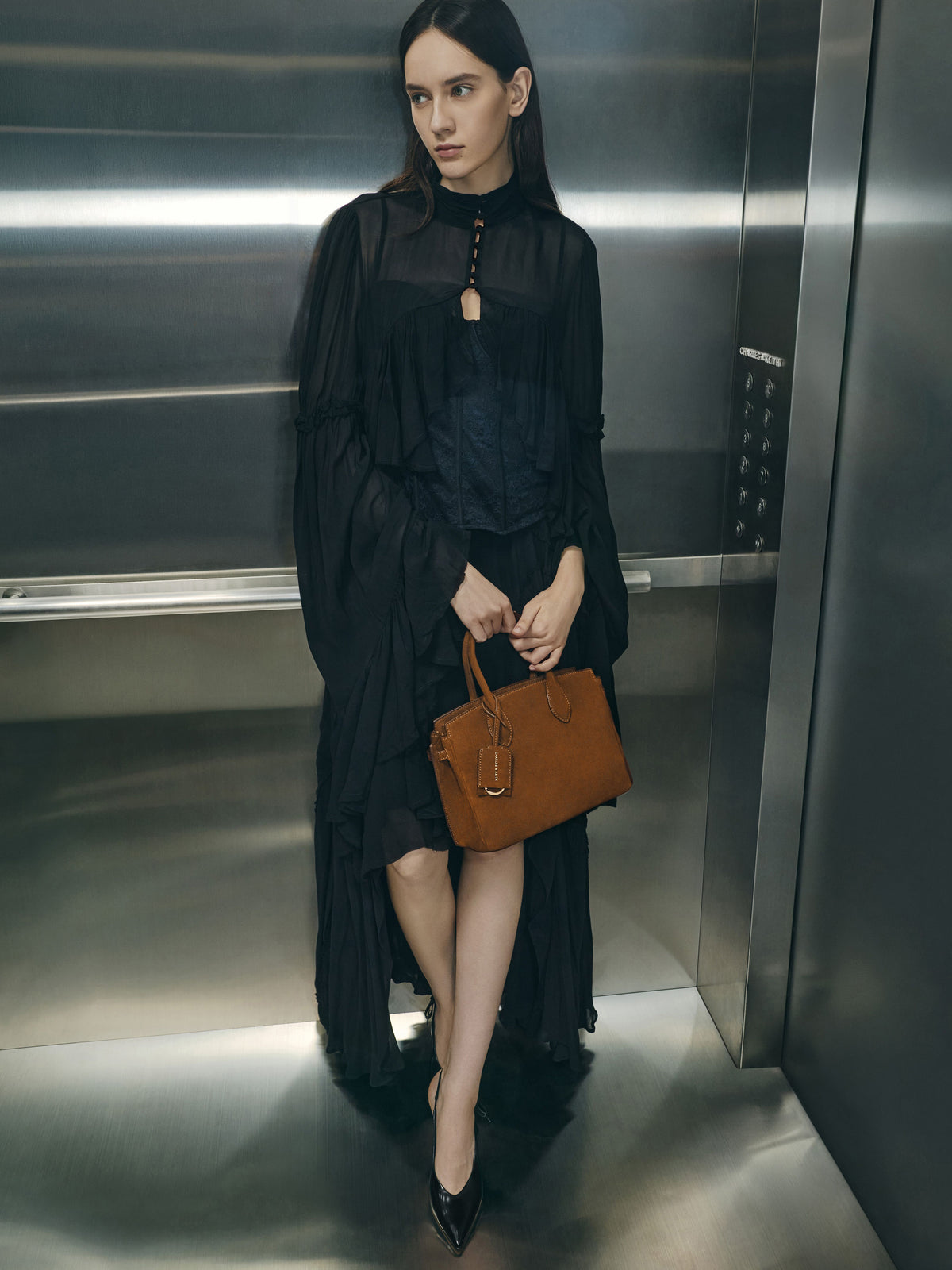CHARLES & KEITH Popular / Ginevra Tote Bag - Pecan Brown