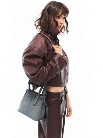CHARLES & KEITH Smart Buy / Noane Elongated-Handle Tote Bag - Smoky Blue