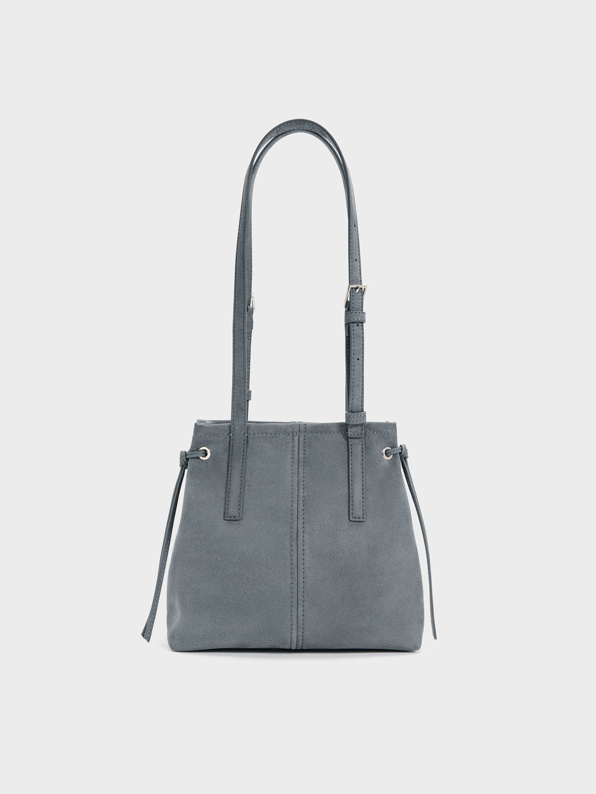 CHARLES & KEITH Smart Buy / Noane Elongated-Handle Tote Bag - Smoky Blue