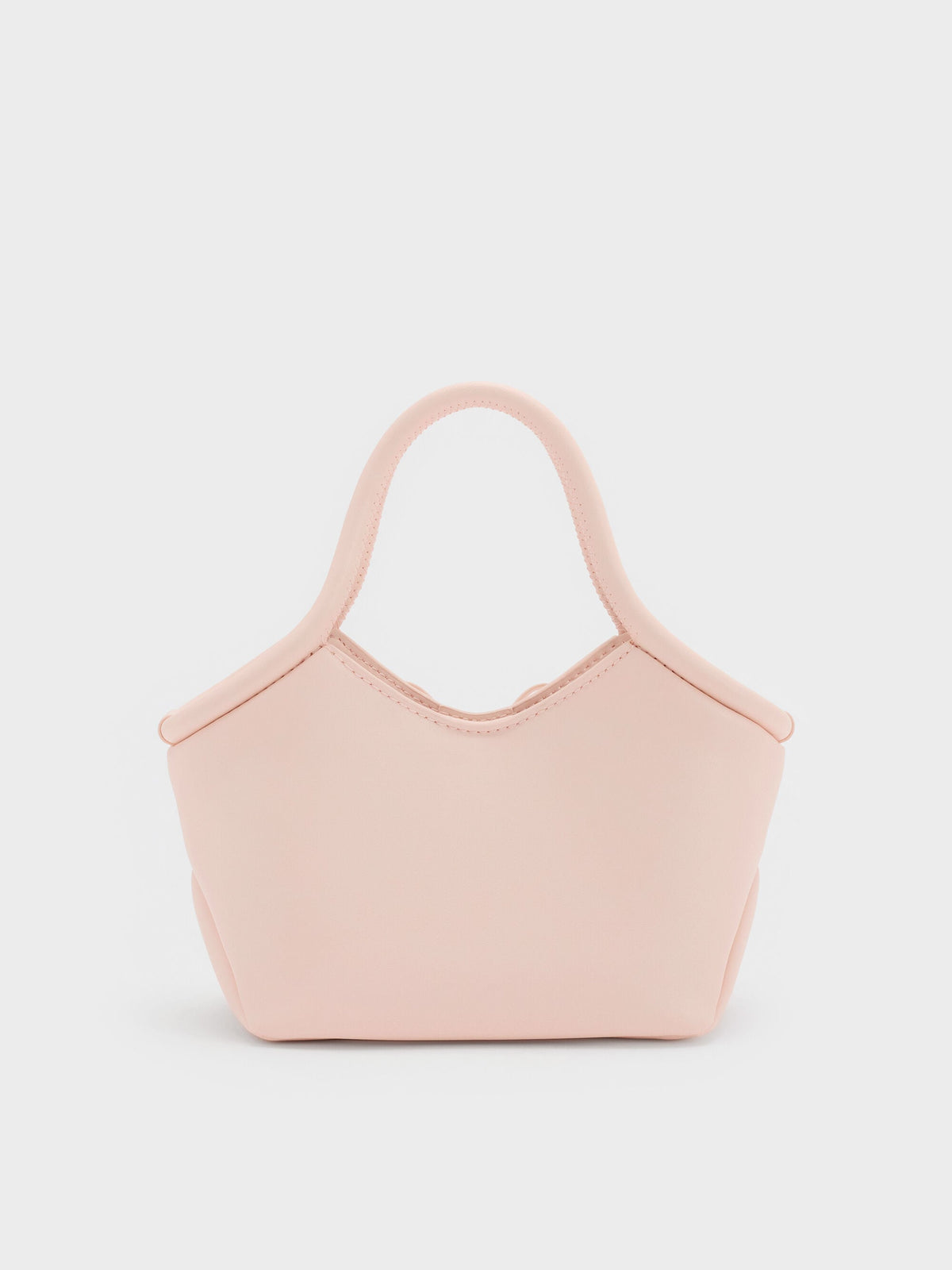 CHARLES & KEITH Essential / Hazel Bow Tubular Top Handle Bag - Soft Pink
