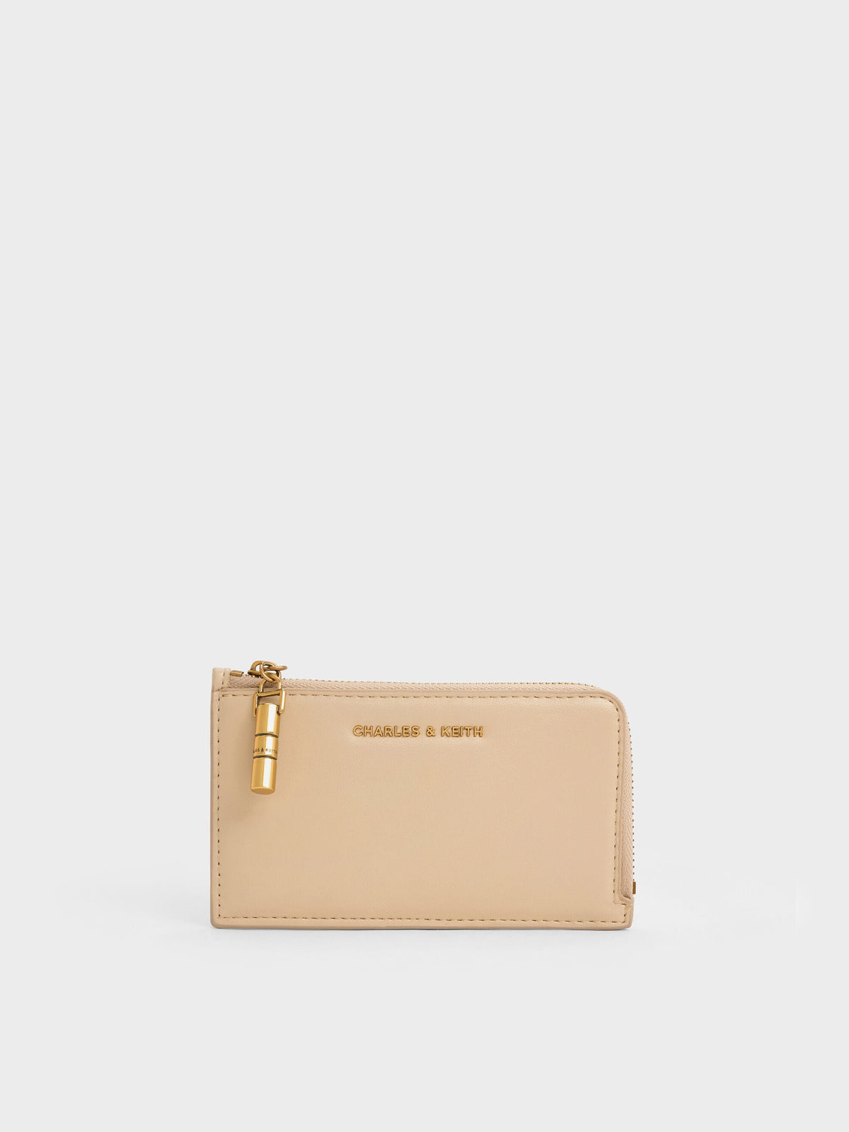 CHARLES & KEITH Exclusive / Cesia Zip-Around Card Holder - Sand Beige
