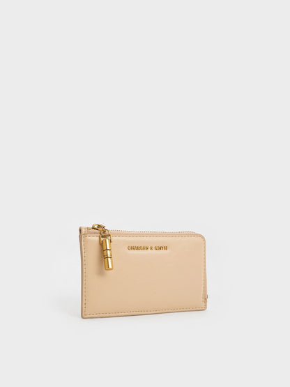 CHARLES & KEITH Exclusive / Cesia Zip-Around Card Holder - Sand Beige