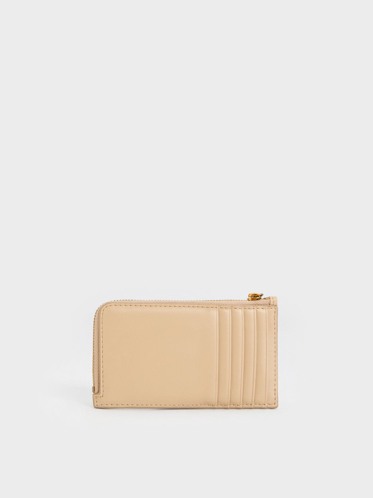 CHARLES & KEITH Exclusive / Cesia Zip-Around Card Holder - Sand Beige