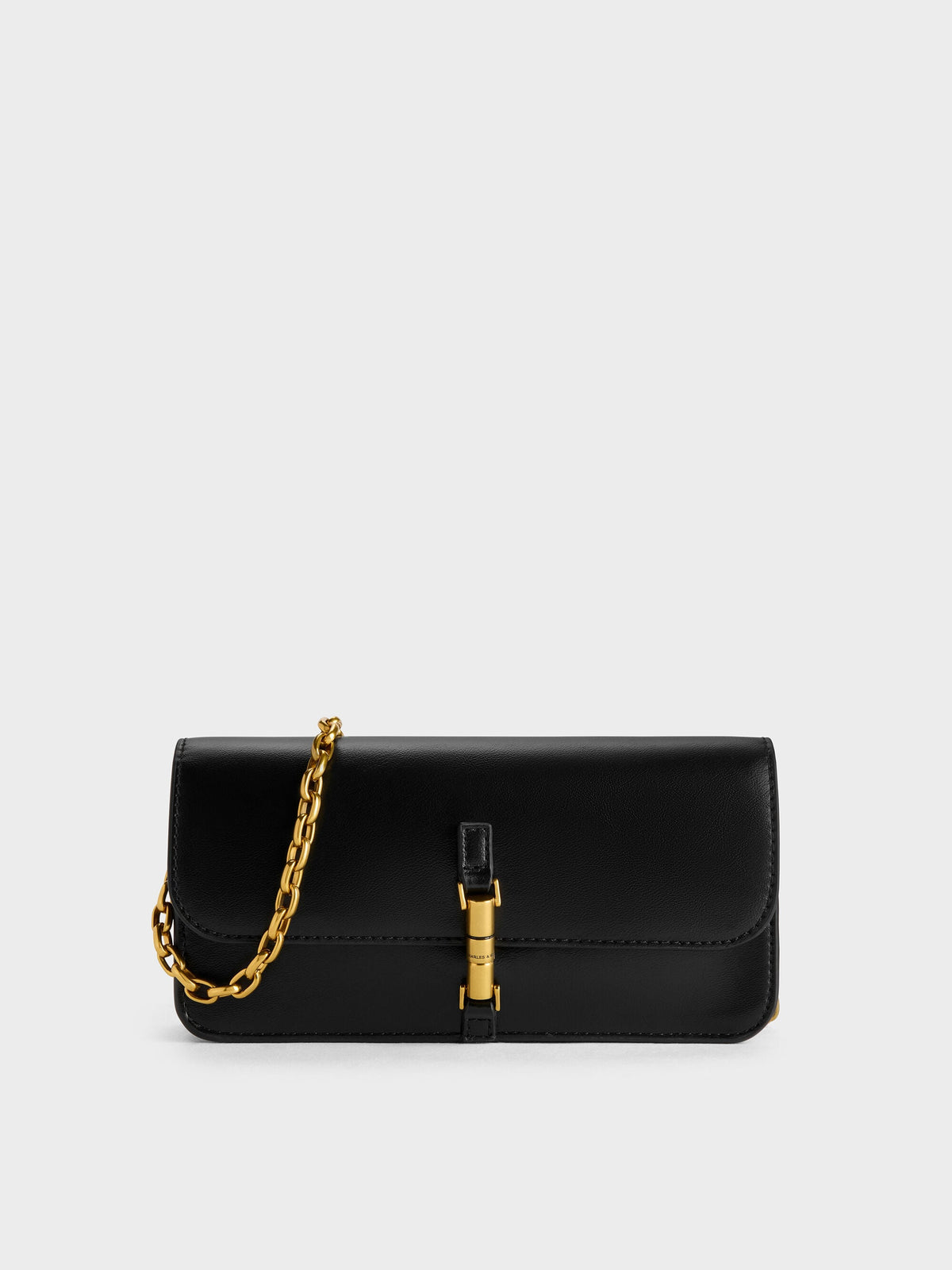 CHARLES & KEITH Quality / Cesia Wallet On Chain - Black
