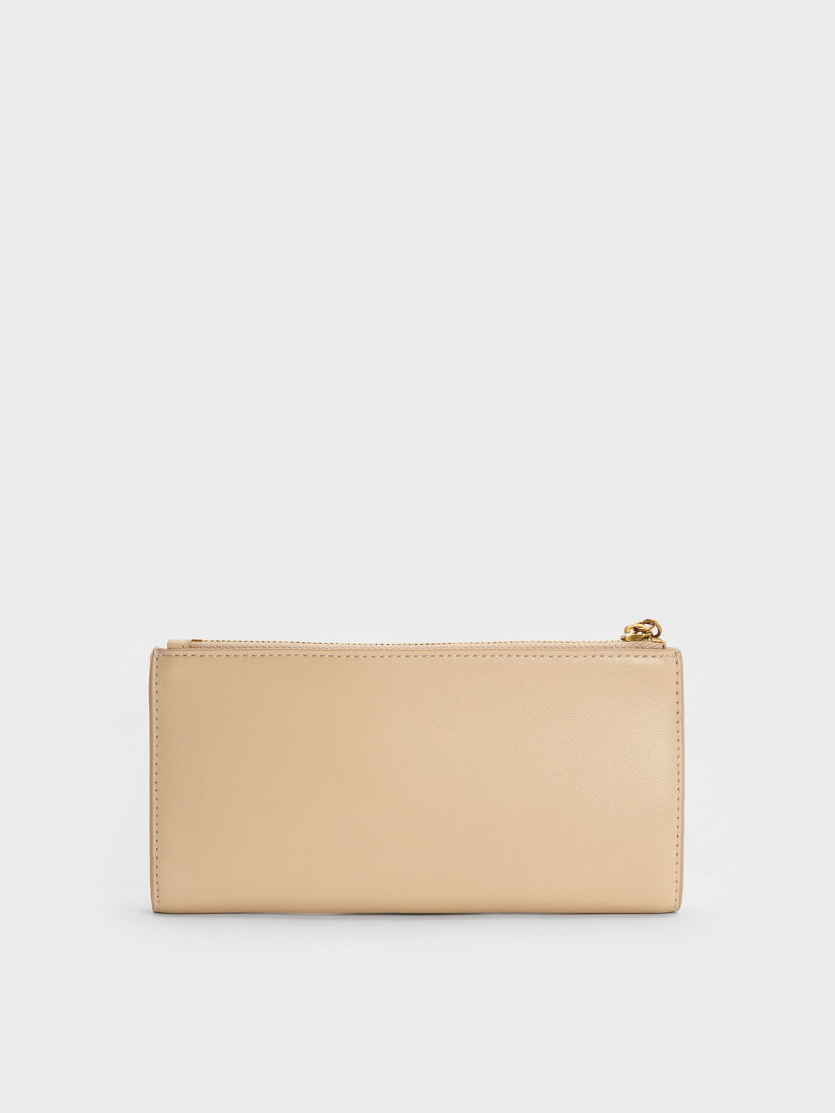 CHARLES & KEITH Customer Favorite / Cesia Top-Zip Long Wallet - Sand Beige