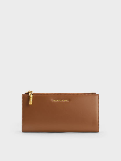 CHARLES & KEITH Value / Cesia Top-Zip Long Wallet - Chocolate