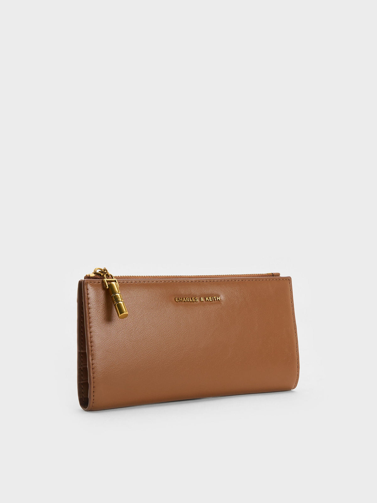 CHARLES & KEITH Value / Cesia Top-Zip Long Wallet - Chocolate