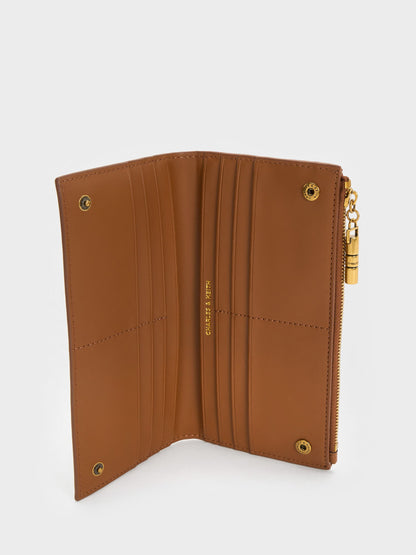 CHARLES & KEITH Value / Cesia Top-Zip Long Wallet - Chocolate