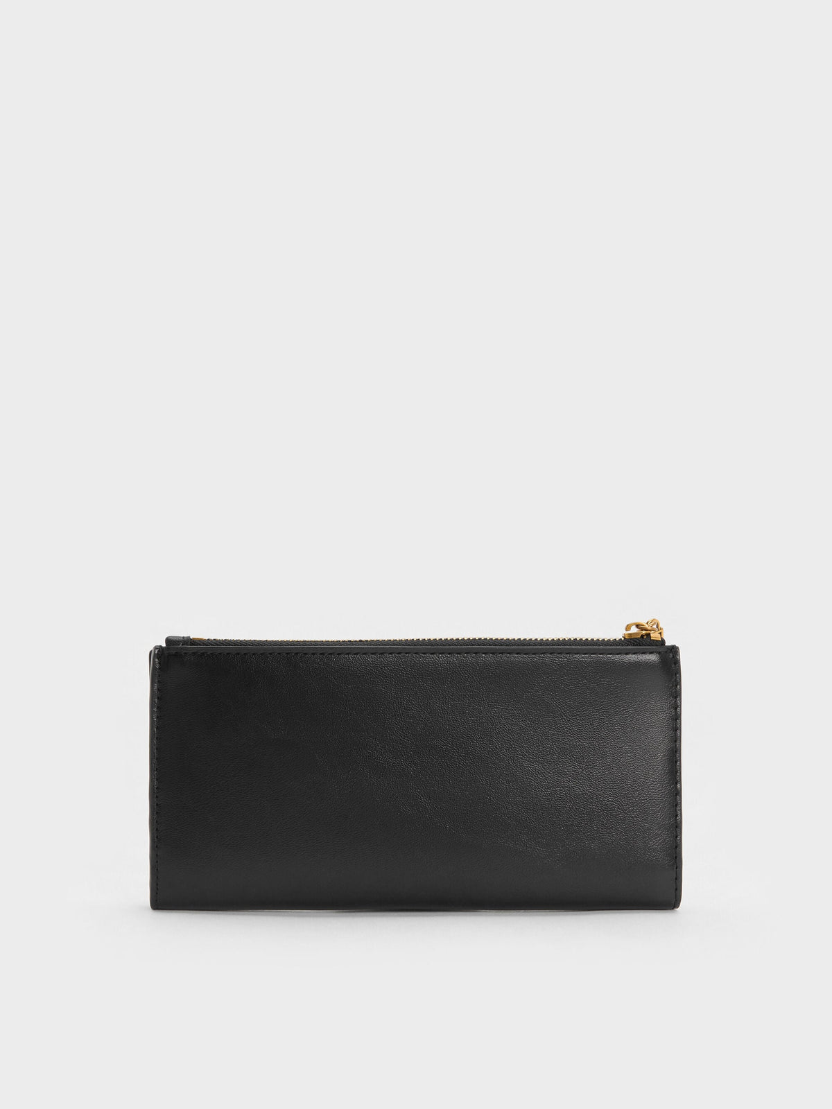 CHARLES & KEITH Classic / Cesia Top-Zip Long Wallet - Black