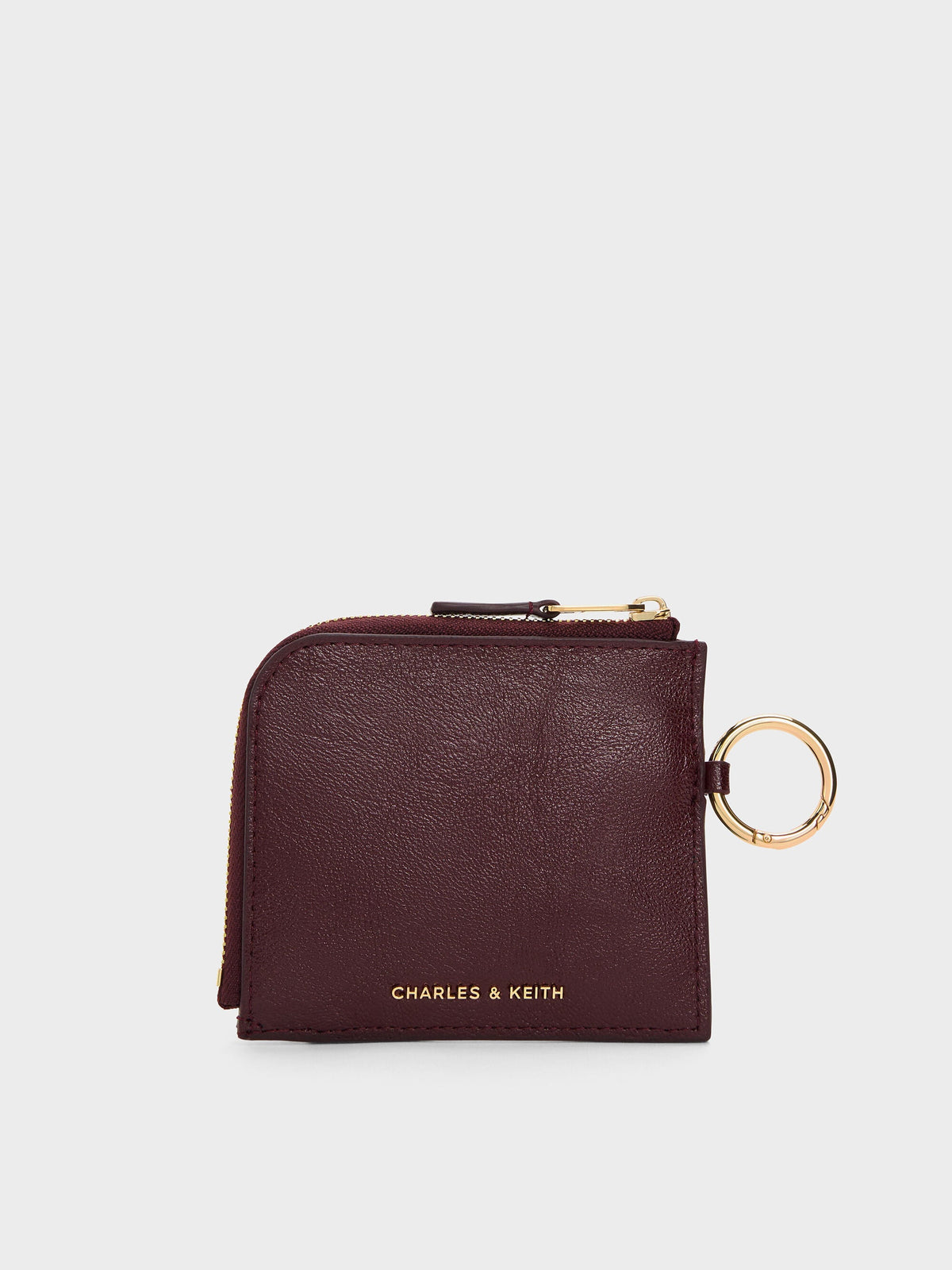 CHARLES & KEITH Premium / Vega Zip-Around Pouch - Wineberry Red