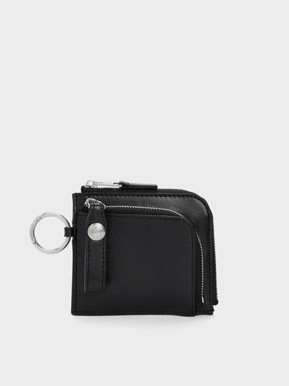 CHARLES & KEITH Essential / Vega Zip-Around Pouch - Noir