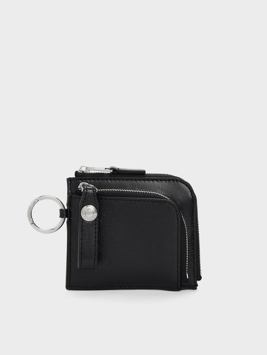 CHARLES & KEITH Essential / Vega Zip-Around Pouch - Noir