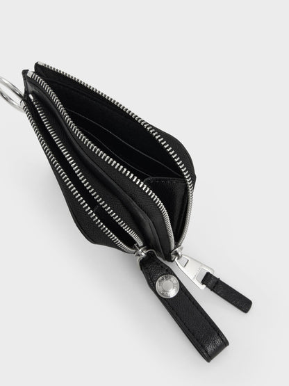 CHARLES & KEITH Essential / Vega Zip-Around Pouch - Noir
