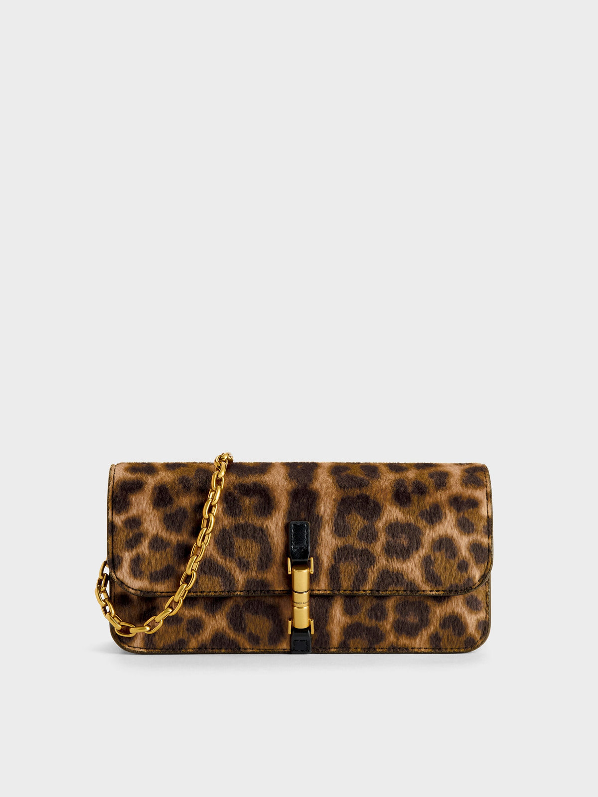 CHARLES & KEITH Smart Buy / Cesia Leopard-Print Wallet On Chain - Multi