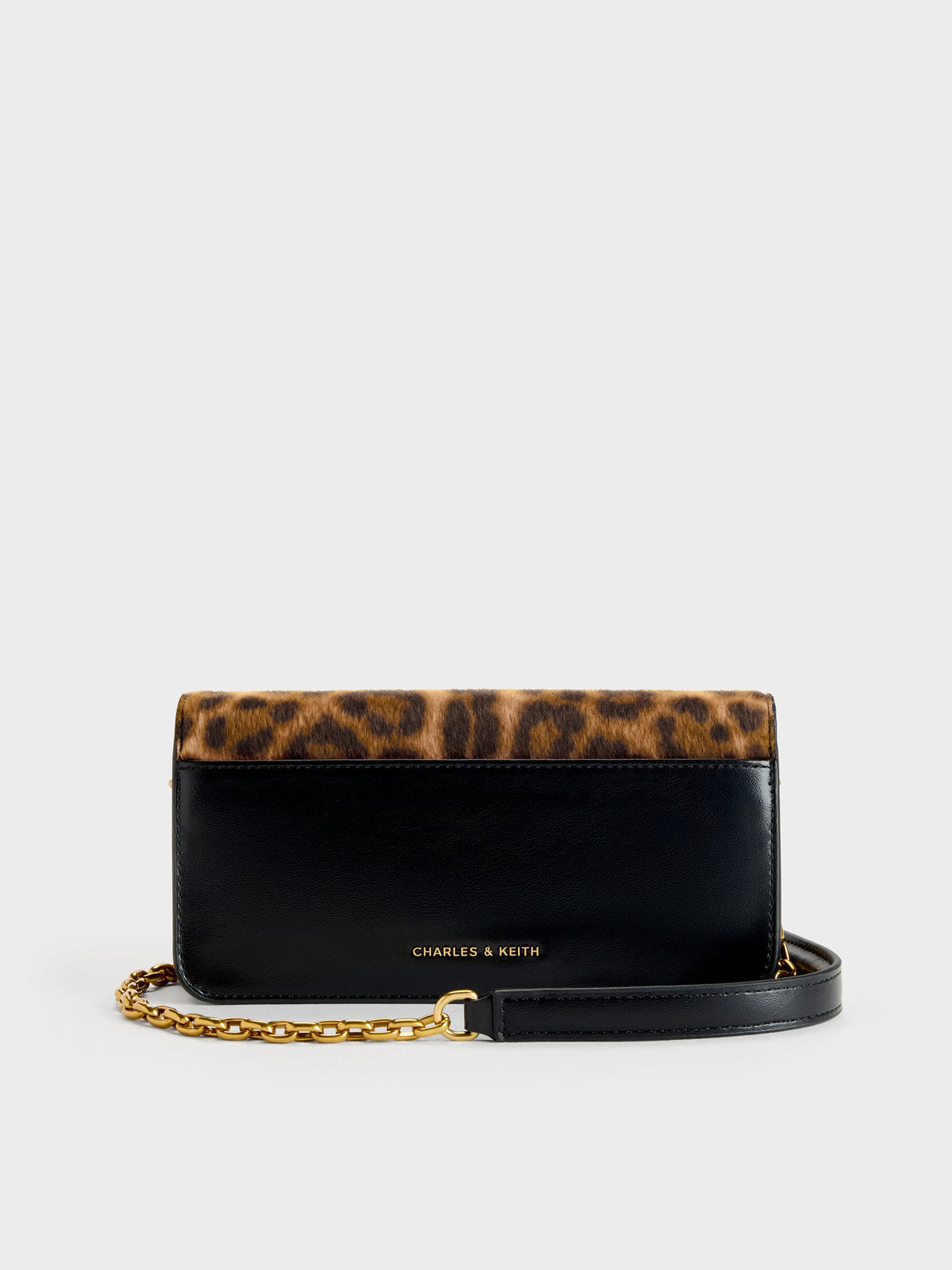 CHARLES & KEITH Smart Buy / Cesia Leopard-Print Wallet On Chain - Multi