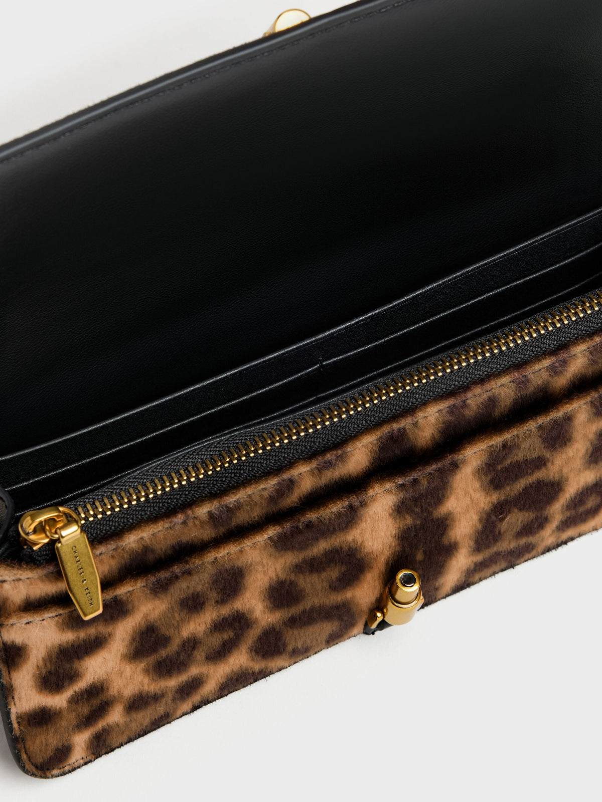 CHARLES & KEITH Smart Buy / Cesia Leopard-Print Wallet On Chain - Multi