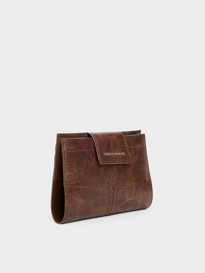 CHARLES & KEITH Customer Favorite / Noane Passport Holder - Distressed Coffee