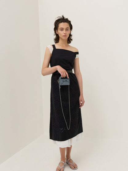 CHARLES & KEITH Essential / Reese Bow Top Handle Wristlet - Smoky Blue