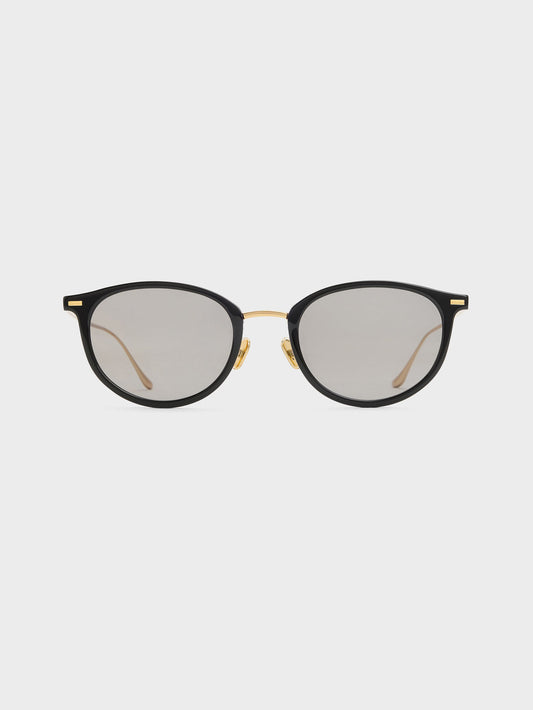 CHARLES & KEITH Classic / Minnow Metal-Rim Round Sunglasses - Black