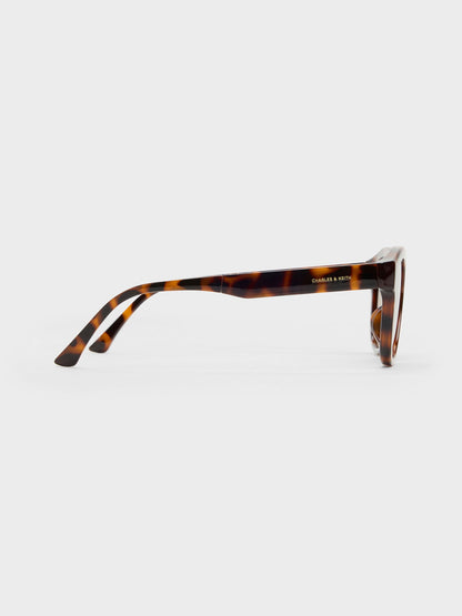 CHARLES & KEITH Best Price / Brea Round Sunglasses - T. Shell