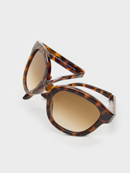 CHARLES & KEITH Best Price / Brea Round Sunglasses - T. Shell