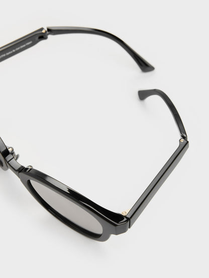 CHARLES & KEITH Top Pick / Brea Round Sunglasses - Black