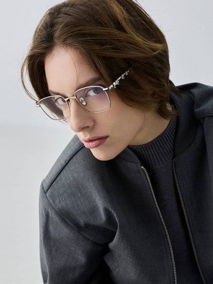 CHARLES & KEITH Value / Paige Clear Rectangular Sunglasses - Silver