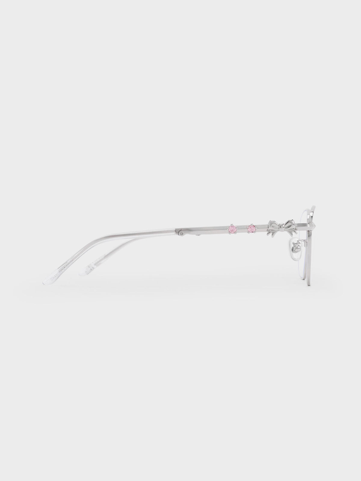 CHARLES & KEITH Value / Paige Clear Rectangular Sunglasses - Silver