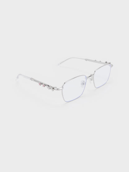 CHARLES & KEITH Value / Paige Clear Rectangular Sunglasses - Silver