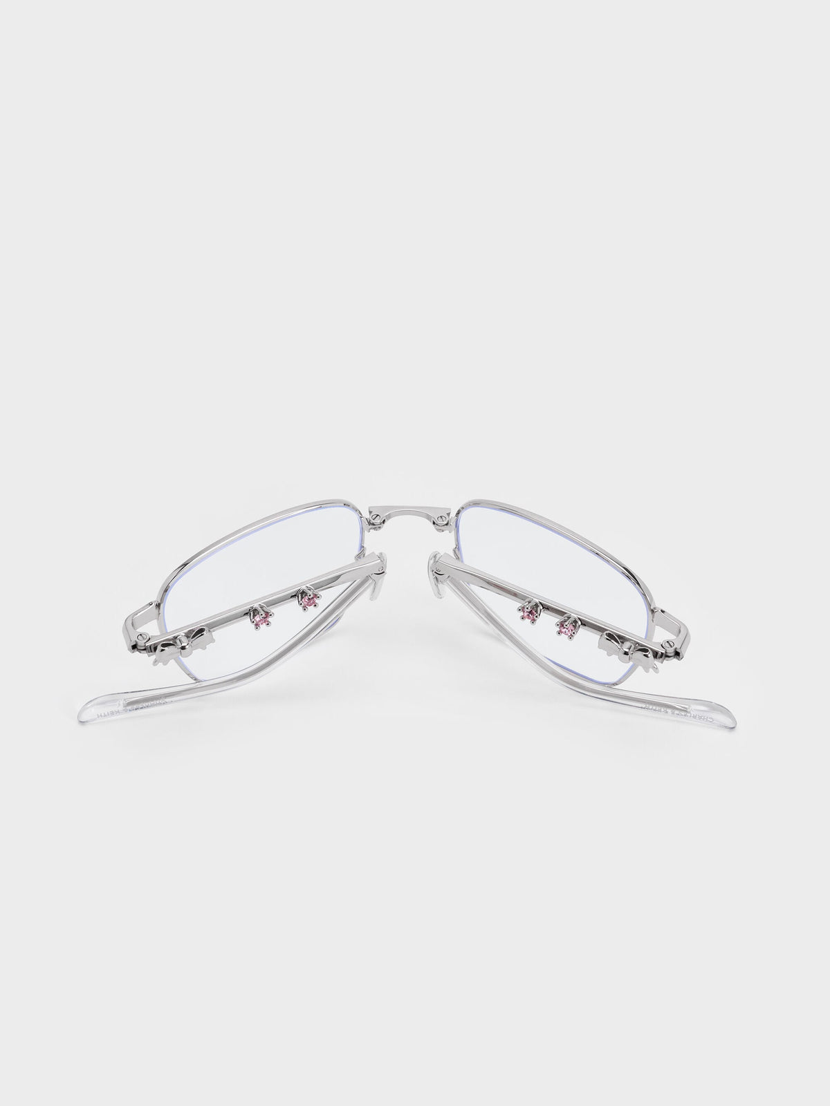 CHARLES & KEITH Value / Paige Clear Rectangular Sunglasses - Silver