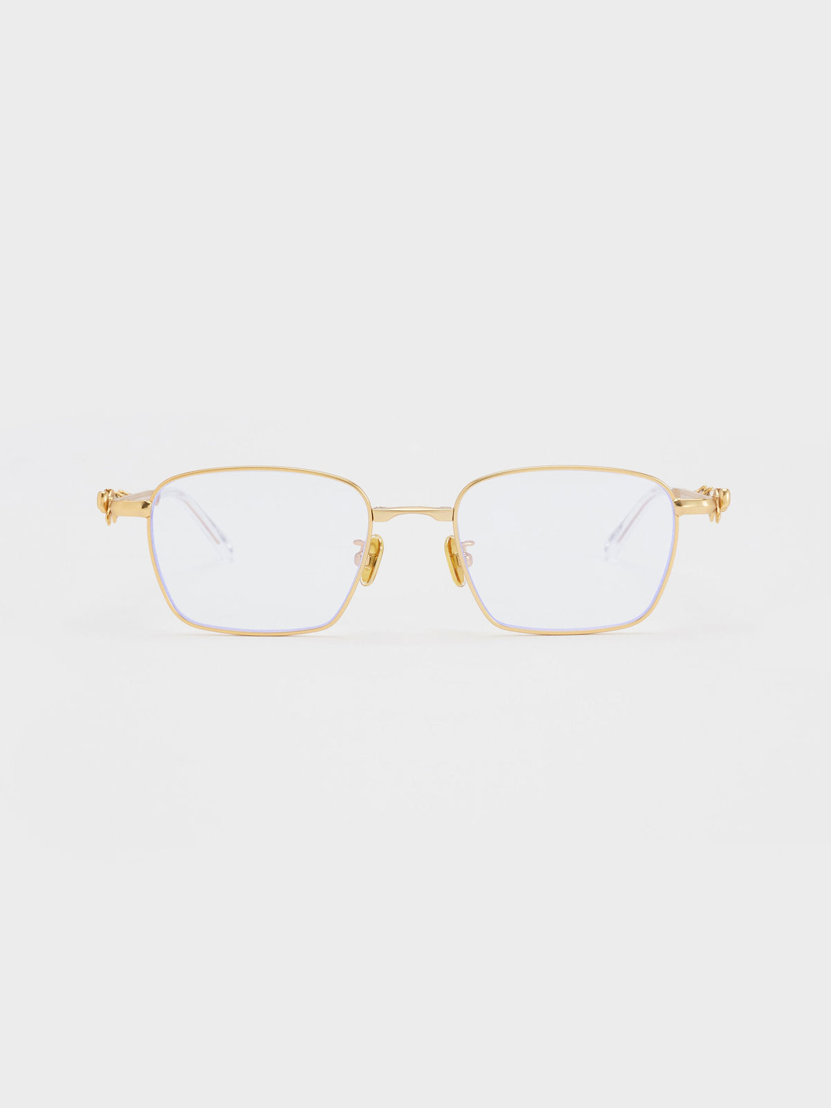 CHARLES & KEITH Deals / Paige Clear Rectangular Sunglasses - Brush Gold