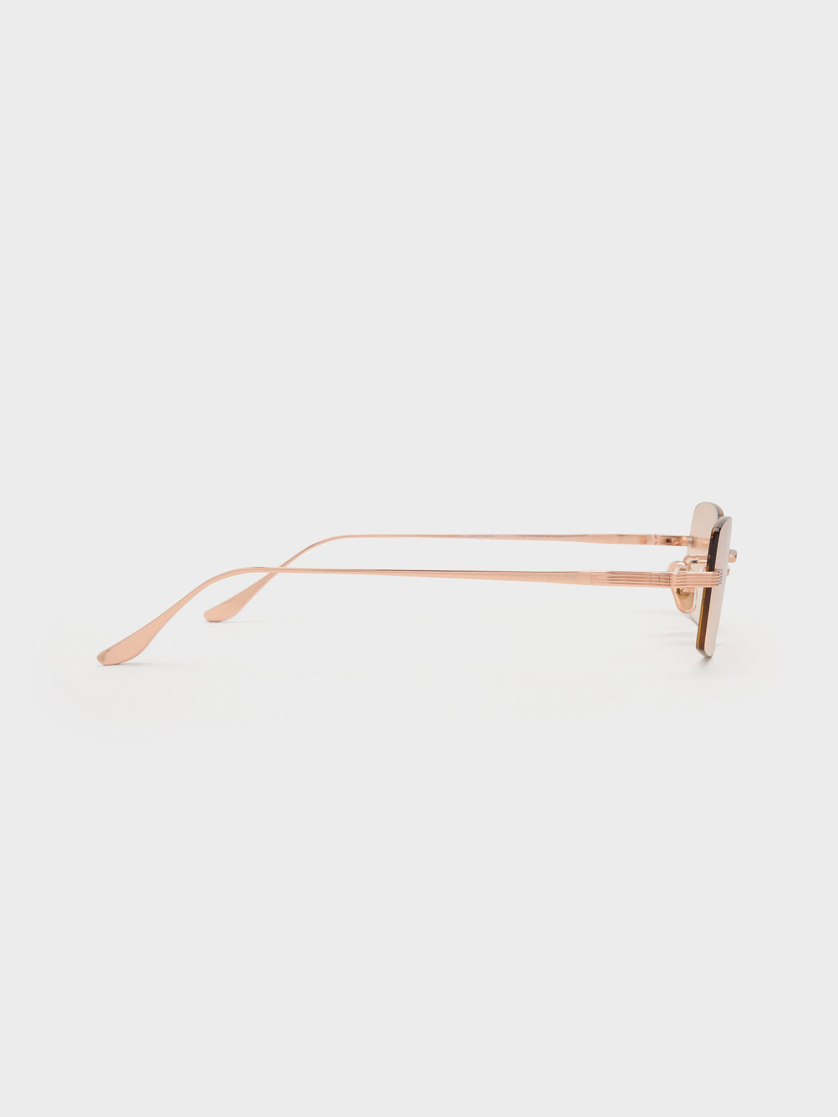 CHARLES & KEITH Discount / Easton Rimless Rectangular Sunglasses - Rose Gold