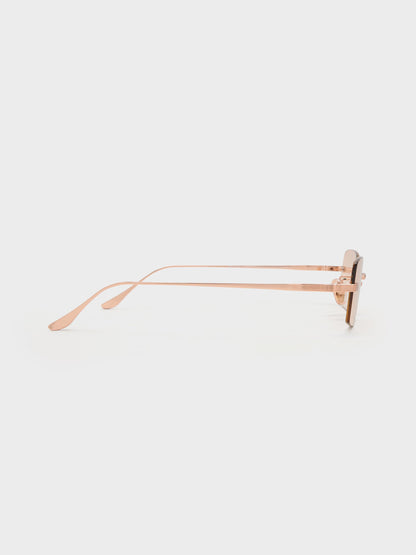 CHARLES & KEITH Discount / Easton Rimless Rectangular Sunglasses - Rose Gold