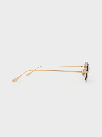 CHARLES & KEITH Quality / Easton Rimless Rectangular Sunglasses - Gold