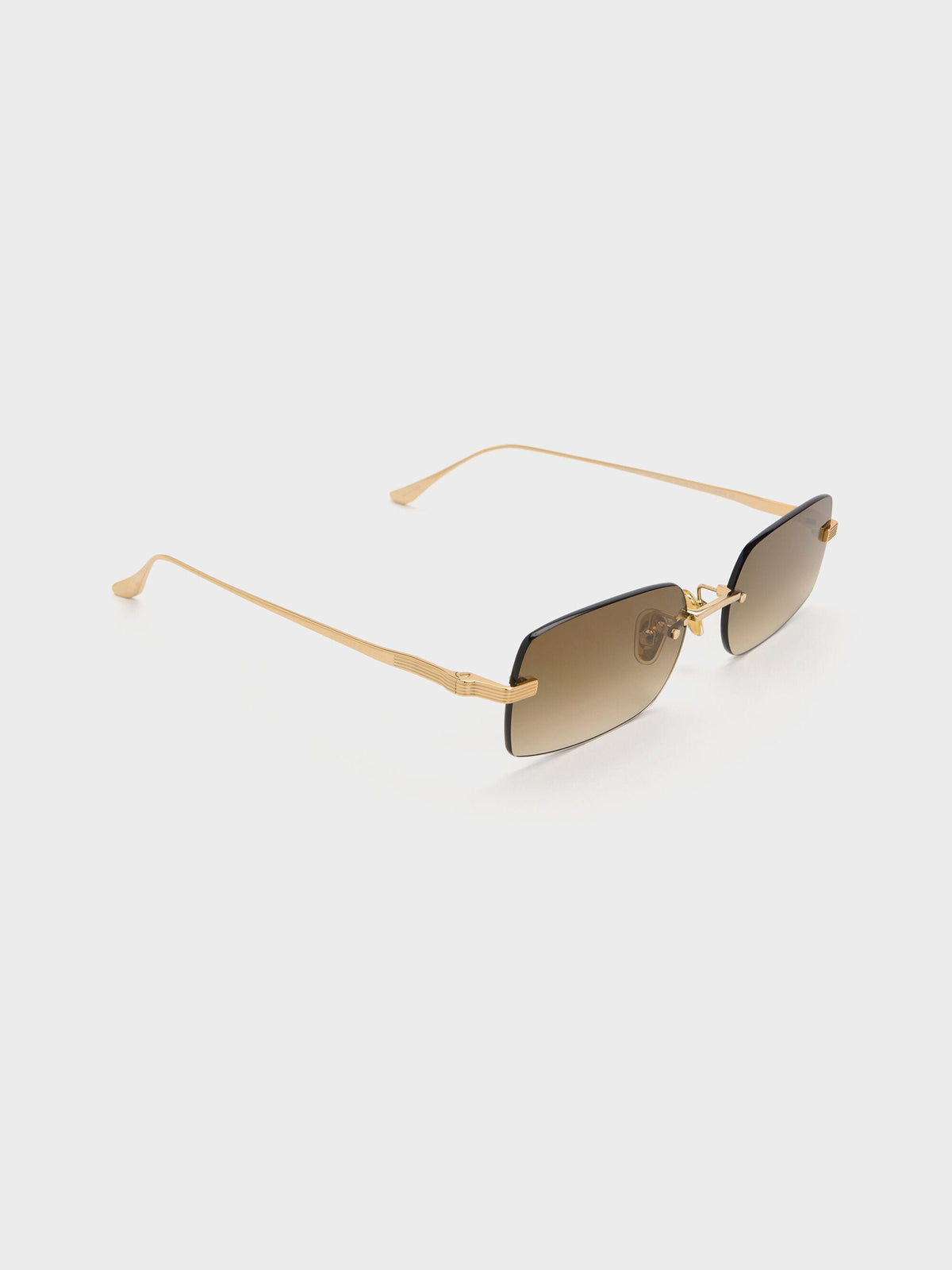 CHARLES & KEITH Quality / Easton Rimless Rectangular Sunglasses - Gold