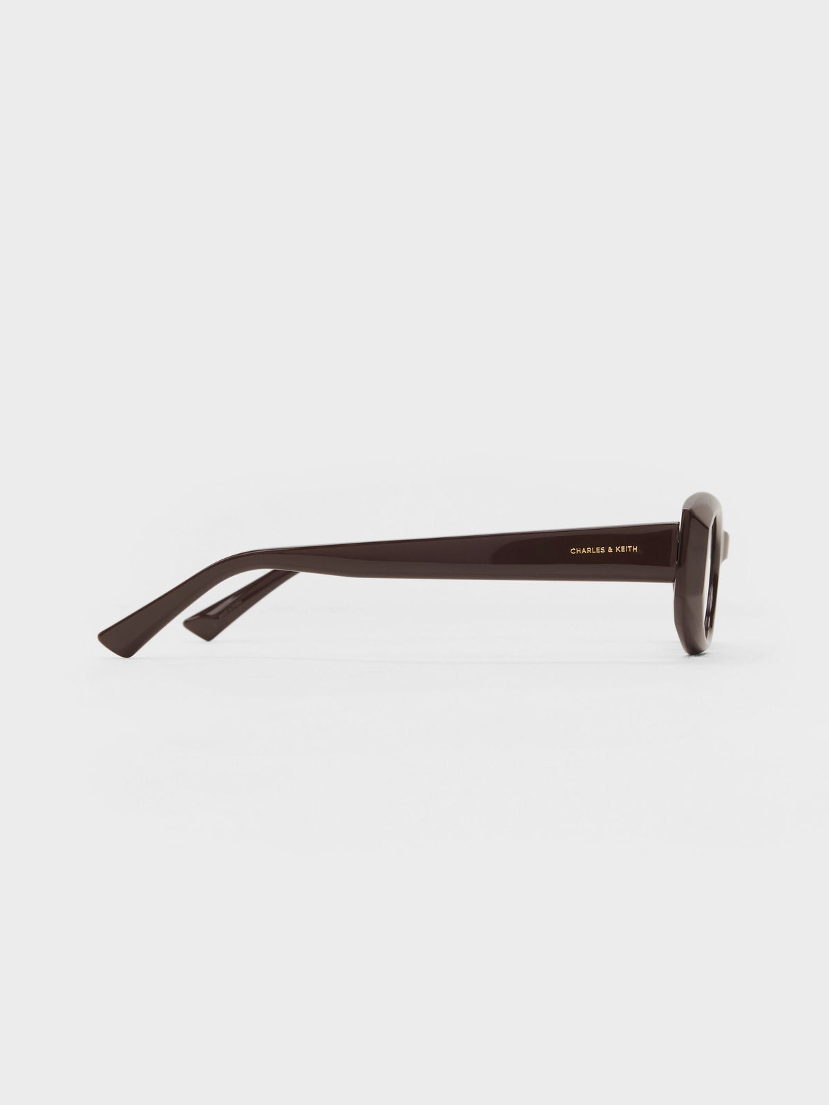 CHARLES & KEITH Trending / Aubrey Oval Sunglasses - Espresso Brown