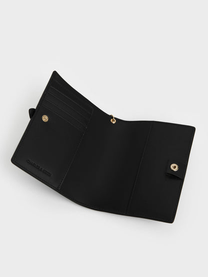 CHARLES & KEITH Value / Rey Heart Belted Passport Holder - Black