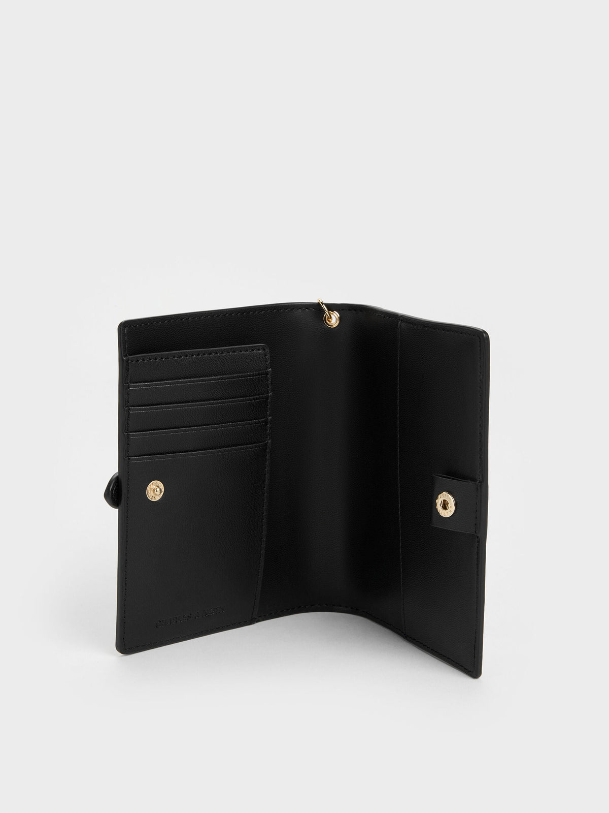 CHARLES & KEITH Value / Rey Heart Belted Passport Holder - Black