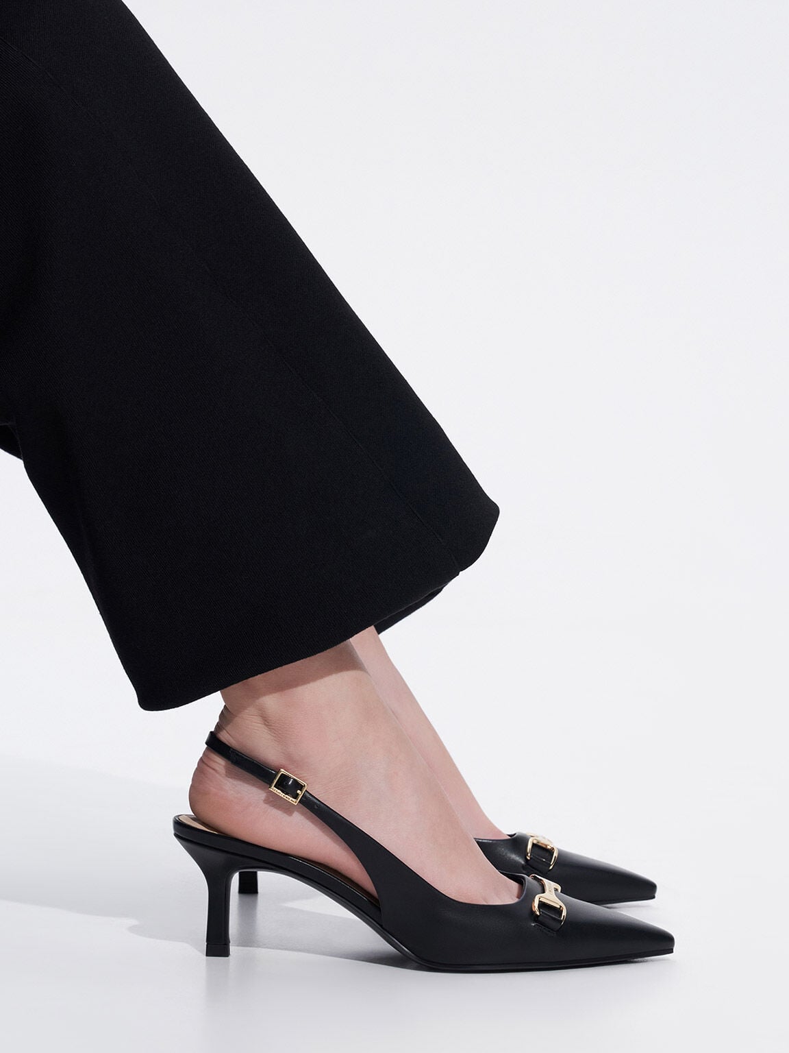 CHARLES & KEITH Classic / Leslie Slingback Pumps - Black