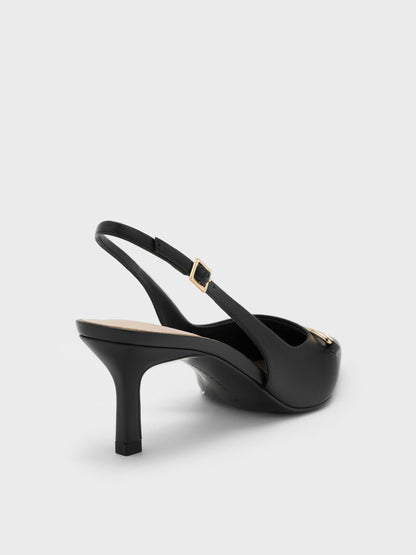 CHARLES & KEITH Classic / Leslie Slingback Pumps - Black