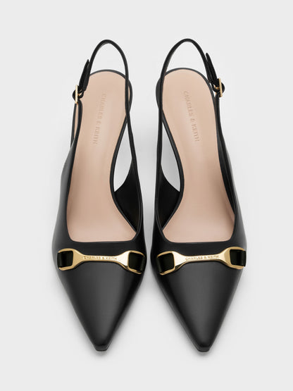 CHARLES & KEITH Classic / Leslie Slingback Pumps - Black