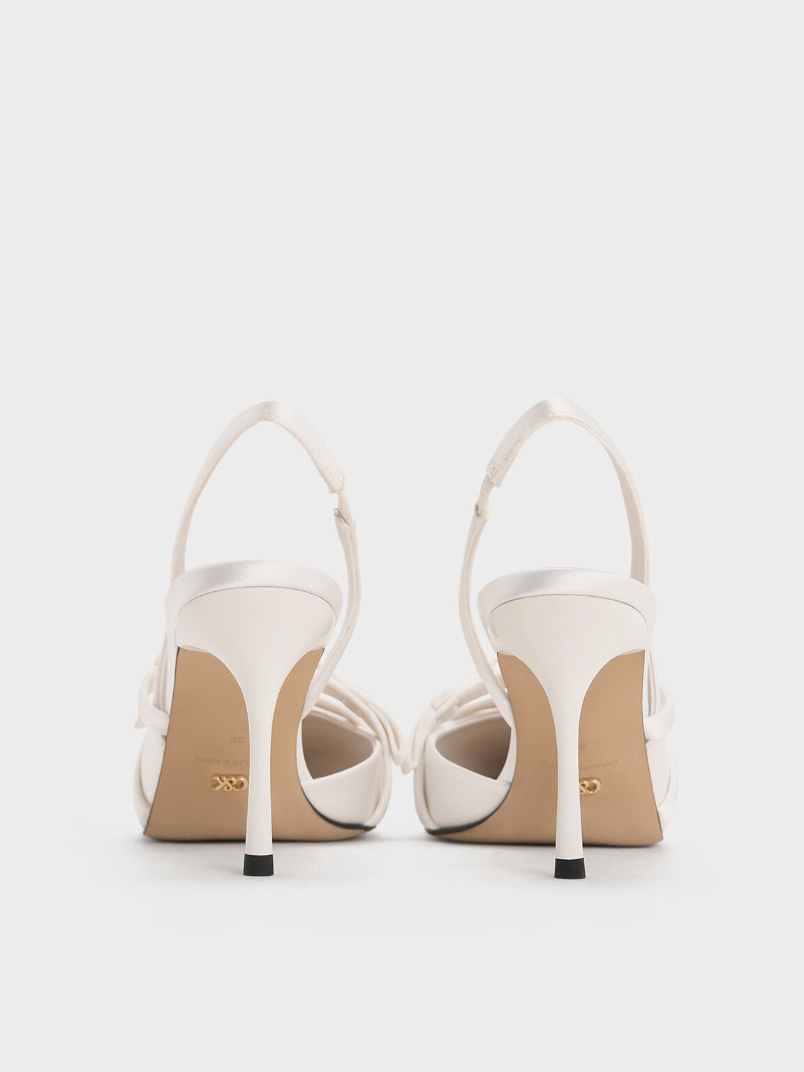 CHARLES & KEITH Value / Jessy Bow Slingback Pumps - White