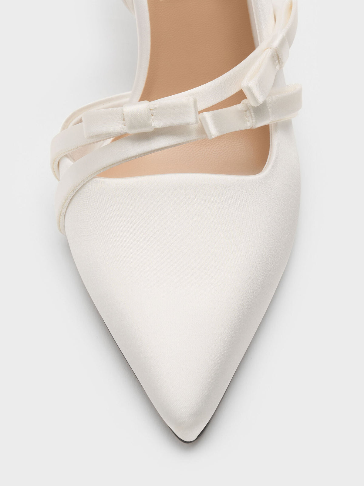 CHARLES & KEITH Value / Jessy Bow Slingback Pumps - White